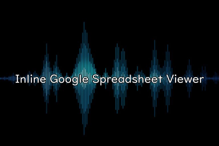 Inline Google Spreadsheet Viewer