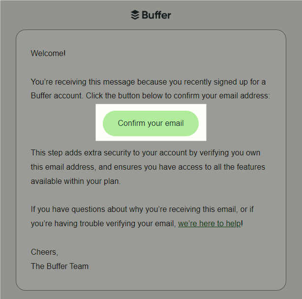 Buffer メールアドレス認証