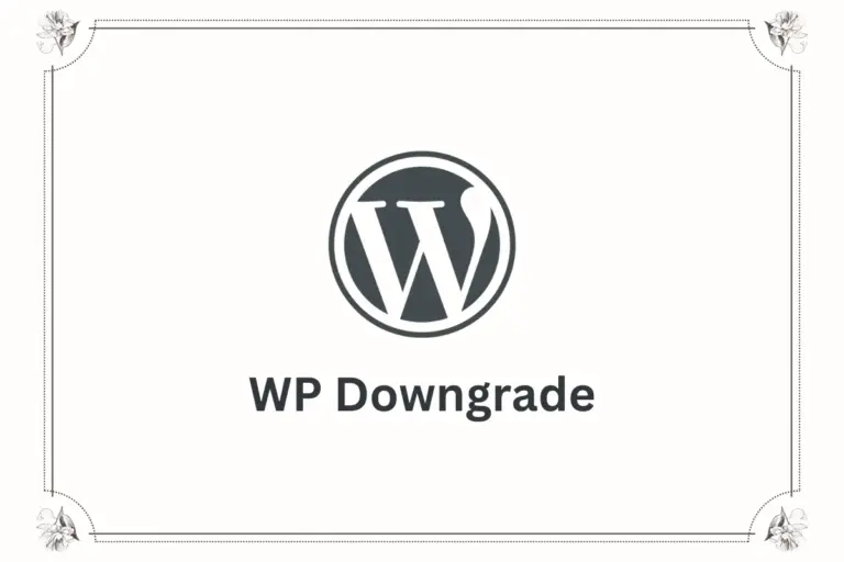 WP Downgrade